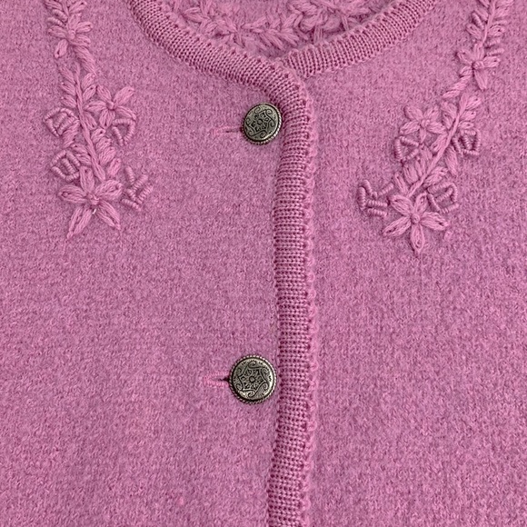 Pendleton Vintage Wool Button up Sweater Cardigan Purple Lavender Size Medium - Picture 6 of 13